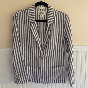 100% linen striped blazer